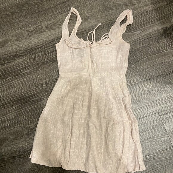 Light pink Reformation Linen A Line Dress - Size 0 XS - Picture 8 of 8